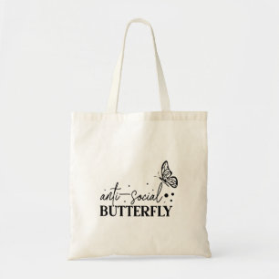 Cute Funny Butterfly Tote Bag