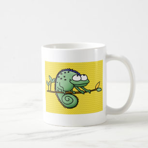 Cute Funny Cartoon Chameleon Green Lizard Coffee Mug