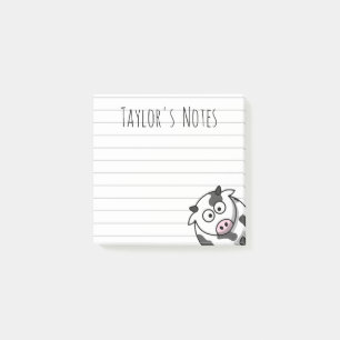 Cute Funny Cartoon Cow Post-it Notes