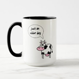 Cute Funny Cartoon Cow Udder Day Mug