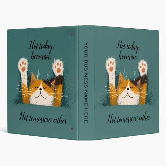 Cute Funny Cat Nap Binder (Background)