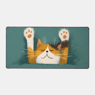 Cute Funny Cat Nap Desk Mat