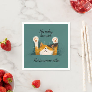 Cute Funny Cat Nap Napkin