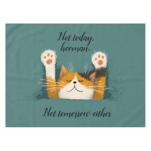 Cute Funny Cat Nap Tablecloth