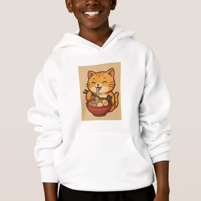 Cute Funny Cat Ramen | Graphic Tee (Devant)