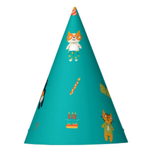 Cute Funny Cats Kitty Birthday Party Paper Hats