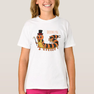 Cute funny centipede cartoon illustration T-Shirt