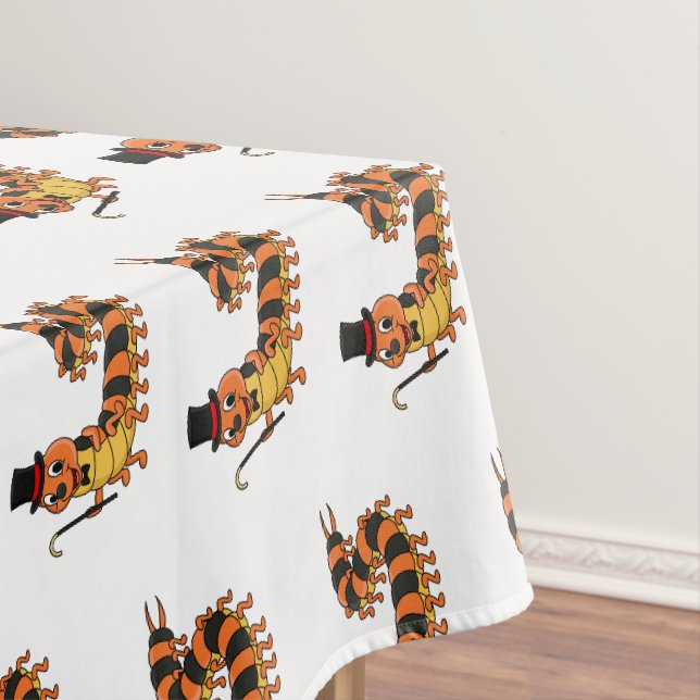 Cute funny centipede cartoon illustration  tablecloth (In Situ)