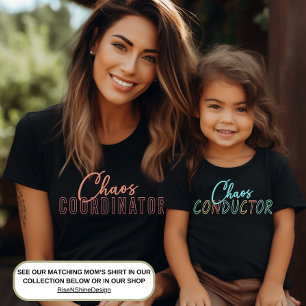 Cute Funny Chaos Commander Kid's Colourful Text Baby T-Shirt