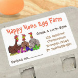 Cute funny chickens cartoon egg carton<br><div class="desc">From happy hens! this funny chicken cartoon will add a touch of fun to your eggs!</div>