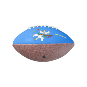 Cute funny cockatoo birds cartoon football