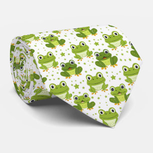 Cute Funny Colorful Frog Neck Tie