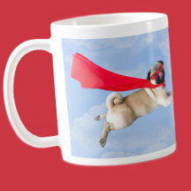 Cute Funny Cool Super Dog Biscuit Pug Mug