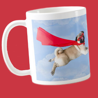 Cute Funny Cool Super Dog Biscuit Pug Mug