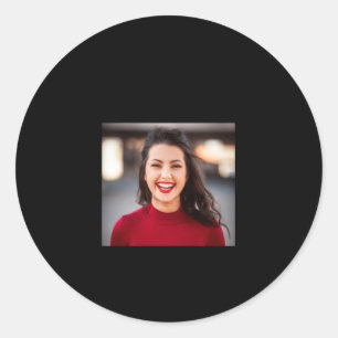 Cute Funny Couples Photo If Lost Please Return To  Classic Round Sticker