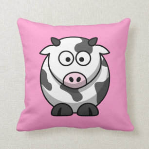Cute Funny Cow Throw Pillow