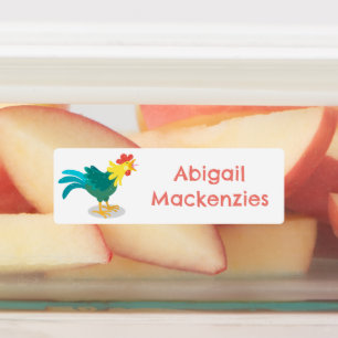 Cute funny crowing rooster cartoon personalized