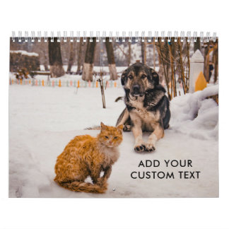 Cute Funny Custom Dog & Cat Pet Photos 2027 Calendar