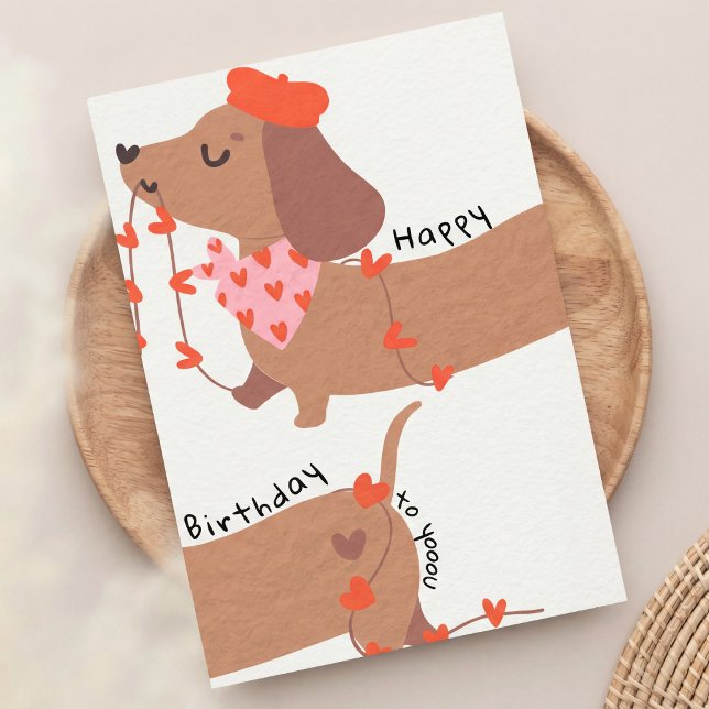 Cute Funny Dachshund Birthday Card Dog Lovers (Creator Uploaded)
