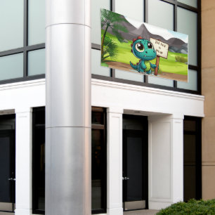 cute, funny dinosaur banner