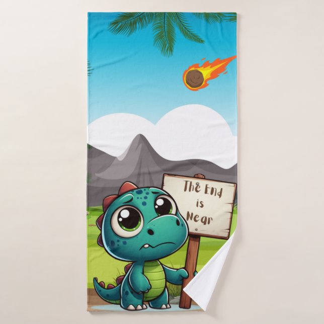 cute, funny dinosaur bath towel (Bath Towel)