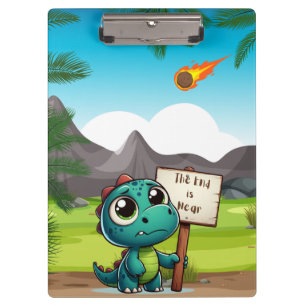 cute, funny dinosaur clipboard