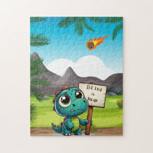 cute, funny dinosaur jigsaw puzzle