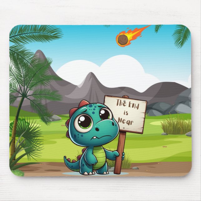 cute, funny dinosaur mouse pad (Front)