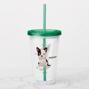 Cute  & Funny Dog custom name tumblers