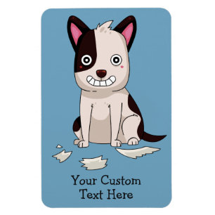 Cute & Funny Dog custom text & colour magnet