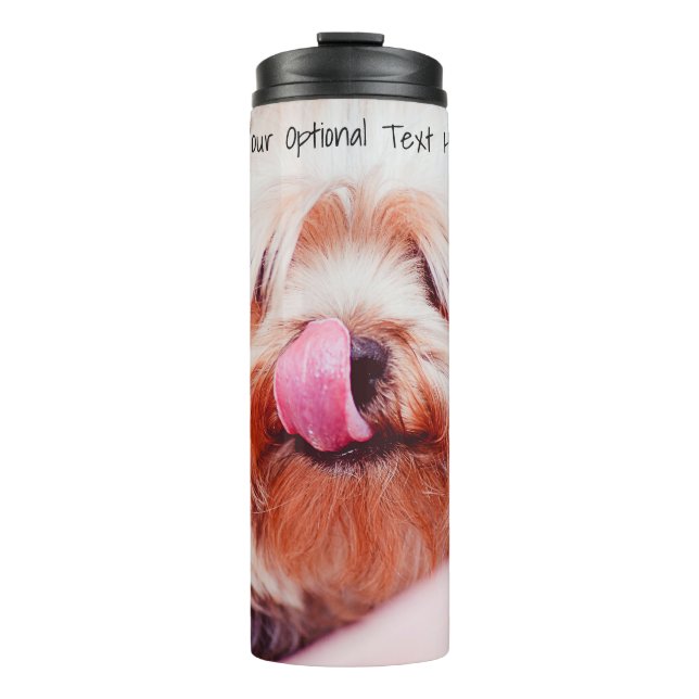 Cute & Funny Dog custom text tumbler (Front)