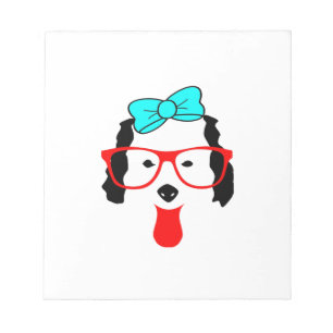 Cute Funny Dog Head Drawing Notepad