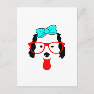 Cute Funny Dog Head Drawing Postcard