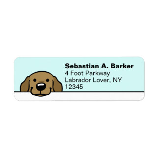 Cute Funny Dog Labrador Retriever Return Address