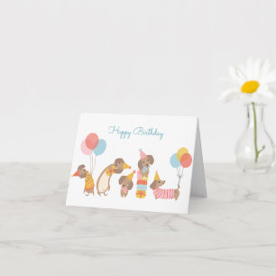 Cute funny dogs party card