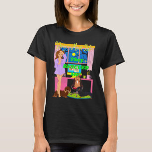 Cute Funny Doxie Mom Life They Rescued Me Dachshun T-Shirt