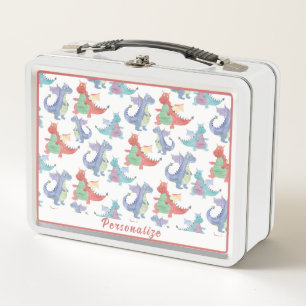 Cute Funny Dragons Wings Personalized Metal Lunch Box