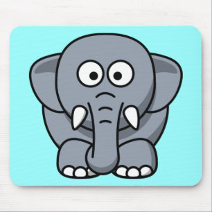 Cute Funny Elephant Mouse Pad