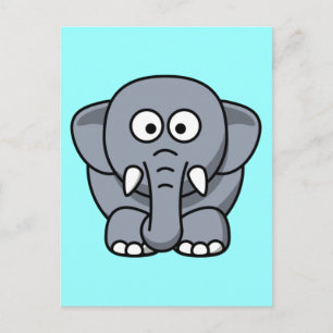 Cute Funny Elephant Postcard