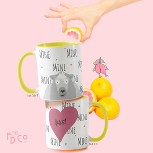Cute Funny Ewe “Mine” Sheep Love Pun Mug