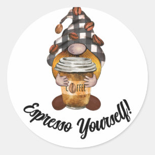 Cute funny Expresso coffee sticker
