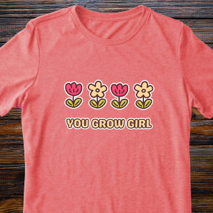 Cute Funny Flower Girl Power Inspirational Womens Tri-Blend Shirt