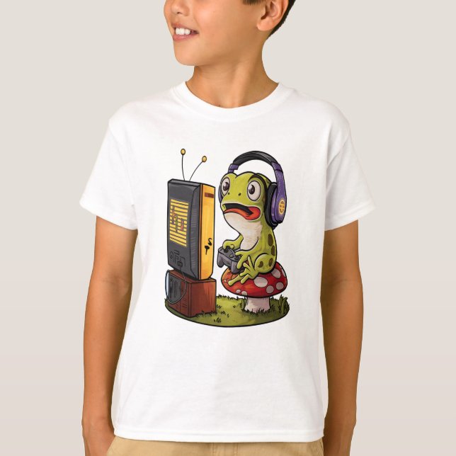Cute Funny Frog  T-Shirt (Front)