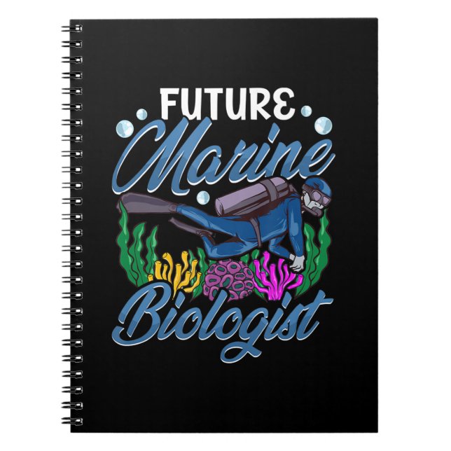 Cute & Funny Future Marine Biologist Biology Notebook (Front)