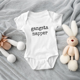 Cute Funny Gangsta Napper Baby Bodysuit