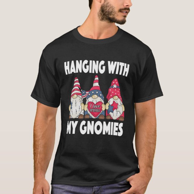 Cute Funny Gardening Planters: Hanging With My Gno T-Shirt (Front)