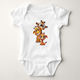Cute Funny Giraffe Baby Bodysuit