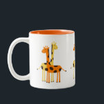 Cute Funny Giraffe Pair Two-Tone Coffee Mug<br><div class="desc">Created by Rhonda Albom based on edited public domain artwork.</div>