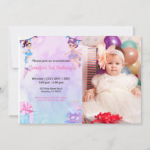 Cute Funny | Girls Photo Birthday Invitation