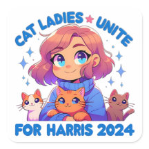 Cute Funny Girly Childless Cat Lady Unite Harris